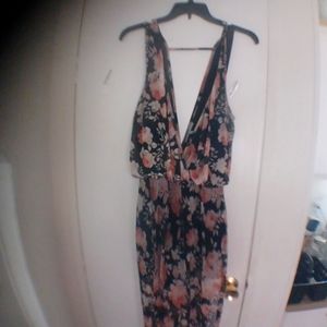 Flower Print Romper Dress